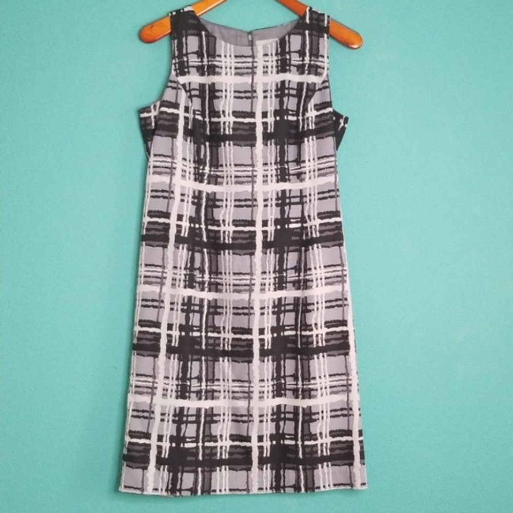 {Pure Collection} Gray Black White Shift Dress - image 1